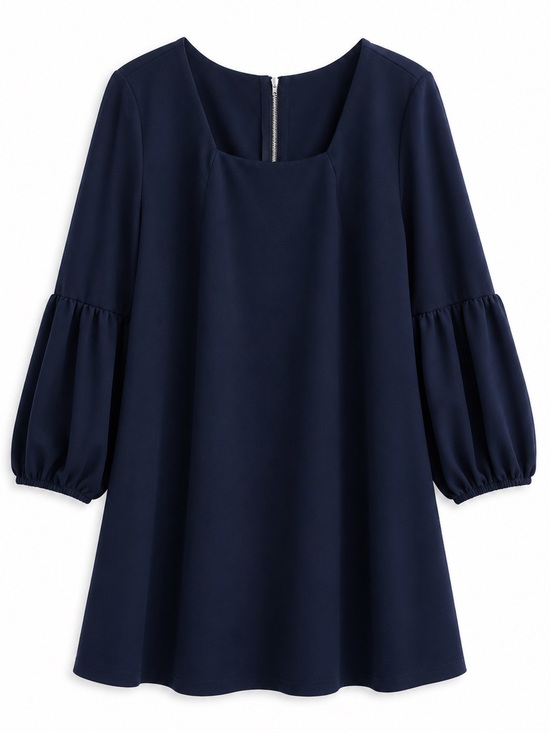 Standards & Practices Dresses & Skirts - Standards & Practices Women's Navy Balloon Sleeve Midi Dress Plus Size 1X